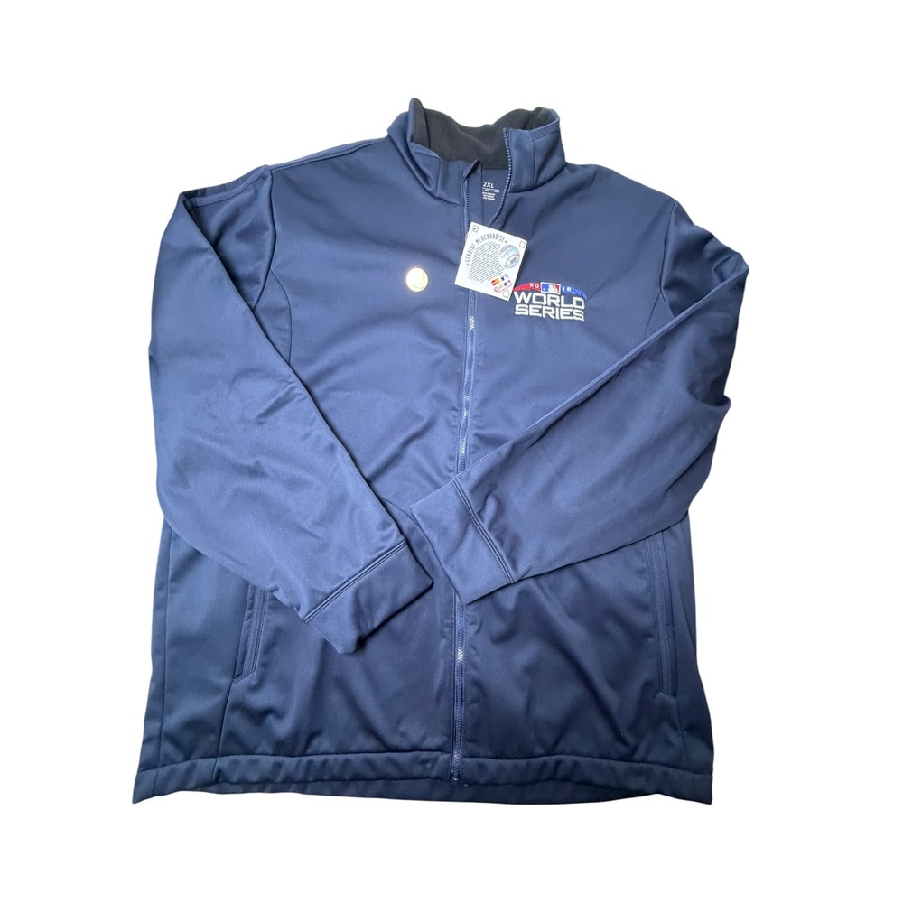 Antigua MLB 2018 World Series Golf Jacket Mens 2XL Navy Blue Full Zip Fleece New